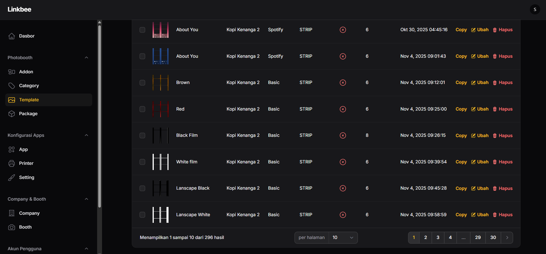 LBooth Dashboard
